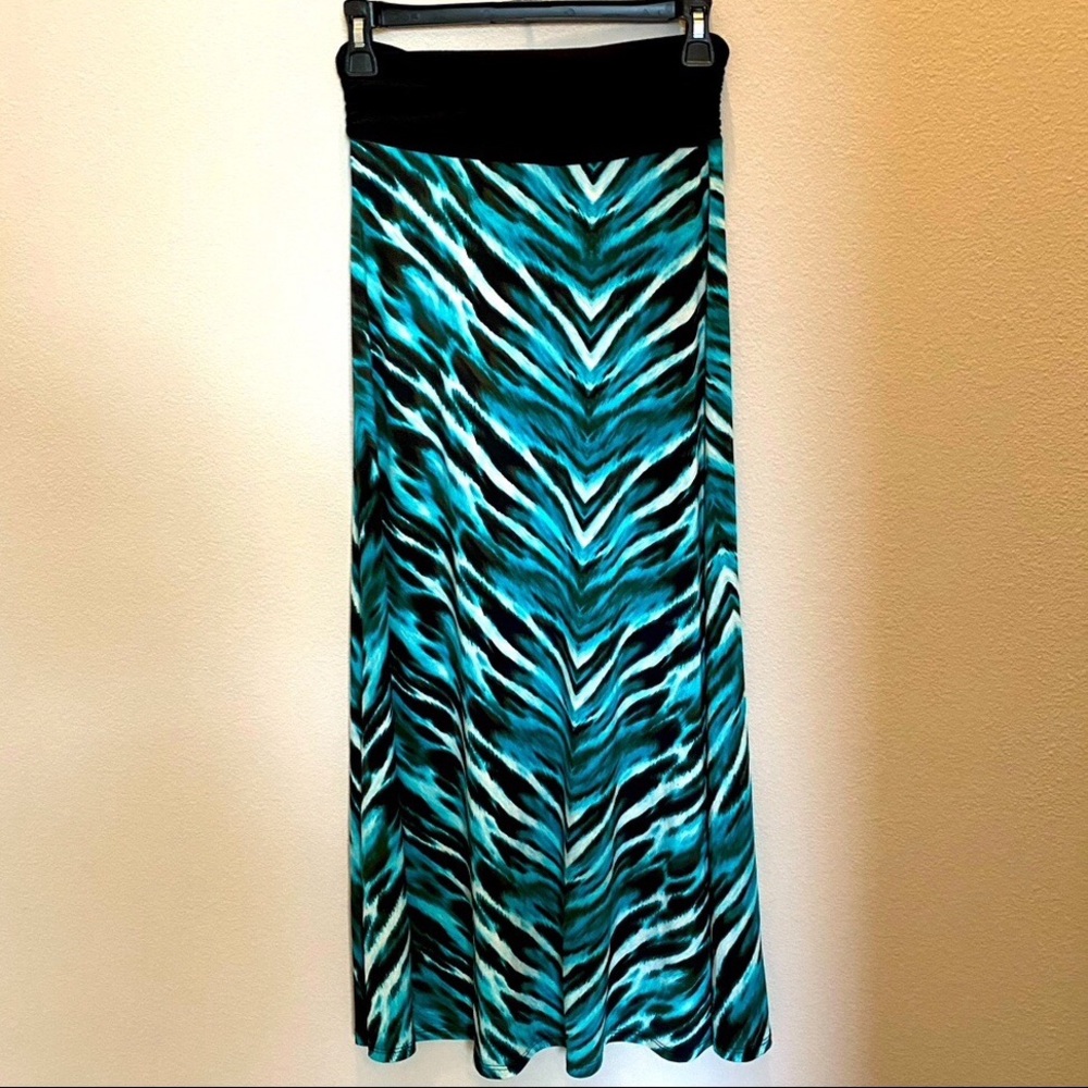 Teal Maxi skirt (or strapless dress!), Size S